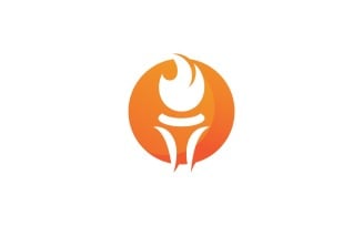 Torch Light Vector Logo Design Template V7