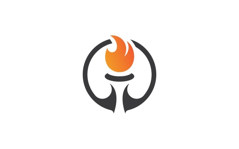 Torch Light Vector Logo Design Template V8 Logo Template