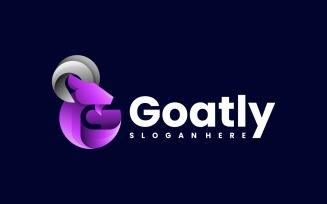 Goat Head Gradient Logo Template