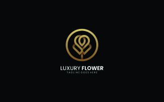 Luxury Flower Line Art Logo