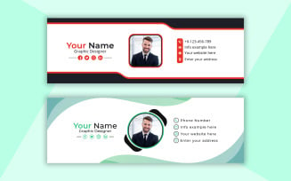 Personal Colorful Email Signature Template Design Bundle