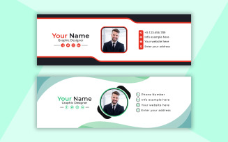 Personal Colorful Email Signature Template Design Bundle