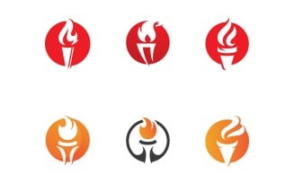 Torch Light Vector Logo Design Template V16