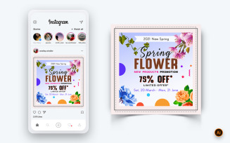 Spring Season Social Media Instagram Post Design Template-01