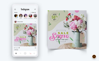 Spring Season Social Media Instagram Post Design Template-03