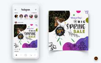 Spring Season Social Media Instagram Post Design Template-08