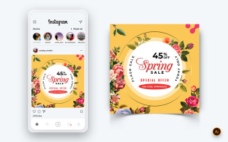 Spring Season Social Media Instagram Post Design Template-12