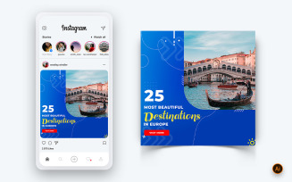 Travel Explorer and Tour Social Media Instagram Post Design Template-22