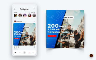 Travel Explorer and Tour Social Media Instagram Post Design Template-23