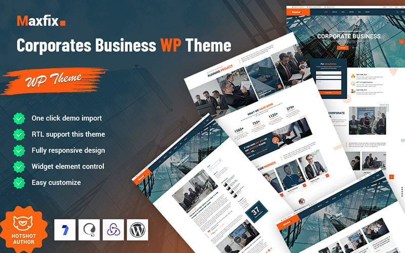 Template #263894 Business Corporate Webdesign Template - Logo template Preview