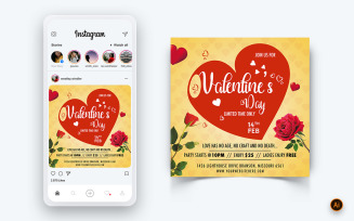 Valentines Day Party Social Media Instagram Post Design Template-02