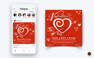 Valentines Day Party Social Media Instagram Post Design Template-04