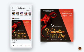 Valentines Day Party Social Media Instagram Post Design Template-06