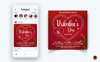 Valentines Day Party Social Media Instagram Post Design Template-08