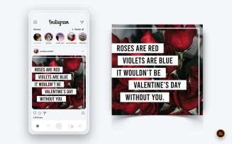 Valentines Day Party Social Media Instagram Post Design Template-15