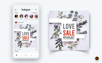 Valentines Day Party Social Media Instagram Post Design Template-16