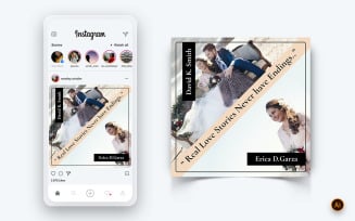 Wedding Invitation Social Media Instagram Post Design Template-04