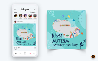World Autism Awareness Day Social Media Instagram Post Design Template-05