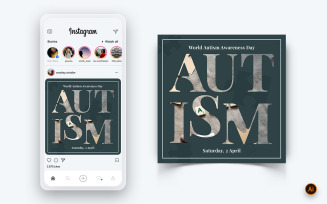 World Autism Awareness Day Social Media Instagram Post Design Template-07