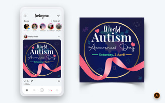 World Autism Awareness Day Social Media Instagram Post Design Template-09