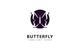 Butterfly Vector Logo Template. Beauty Salon Sign V10