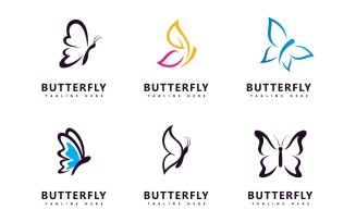 Butterfly Vector Logo Template. Beauty Salon Sign V12
