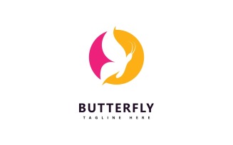 Butterfly Vector Logo Template. Beauty Salon Sign V5