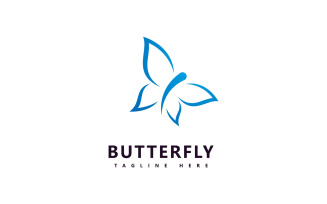 Butterfly Vector Logo Template. Beauty Salon Sign V6