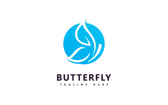 Butterfly Vector Logo Template. Beauty Salon Sign V8