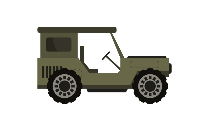 Jeep illustrated in vector on background Vector Graphic