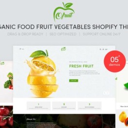 OFruit Organic Food Fruit Vegetables Shopify Theme # 101187