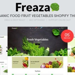 Freaza Organic Food Fruit Vegetables Shopify Theme # 101934