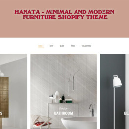 Hanata Minimal and Modern Furniture Shopify Theme #102211