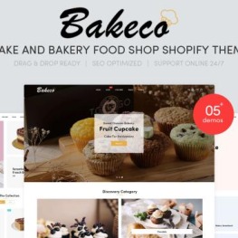 Bakeco Cake Bakery Food Shop Shopify Theme # 103092