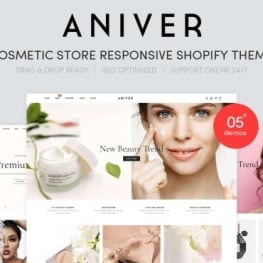 Aniver Cosmetic Store Shopify Theme # 106055