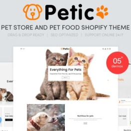 Petic Pet Store and Pet Food Shopify Theme # 107576
