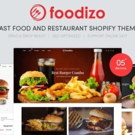 Foodizo Fast Food Restaurant Shopify Theme # 107863