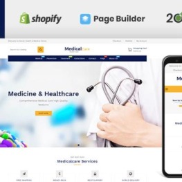 Medical Care HealthMedicine Store Shopify Theme # 110120