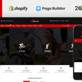 Sporty Sports and Accessories Store Shopify Theme # 114152