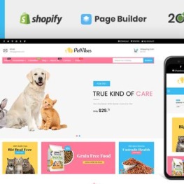 Petvibes Pets Store Shopify Theme # 122662