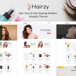 Hairzy Hair Care And Hair Styling Shopify Theme #136132