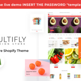 Multifly Online Supermarket Website Shopify Theme # 144767