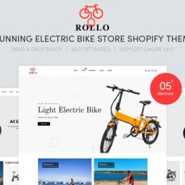 Rollo Stunning Electric Bike Store Shopify Theme # 145317