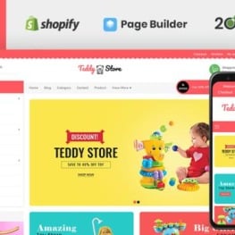Teddy Toys and Clothing Store Shopify Theme # 146672