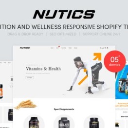 Nutics Nutrition and Wellness Shopify Theme # 151868
