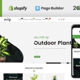 Growup Organic Garden Store Shopify Theme #158533