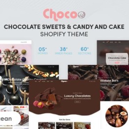 Chocoo Chocolate Sweets Candy And Cake Shopify Theme # 160561