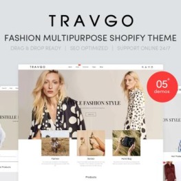 Travgo Fashion Multipurpose Shopify Theme # 161036