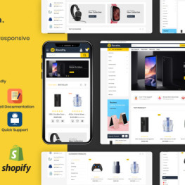 Revolta Minimal Modern Multistore Shopify Theme #162394