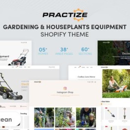 Practize Gardening Houseplants Shopify Theme # 162924